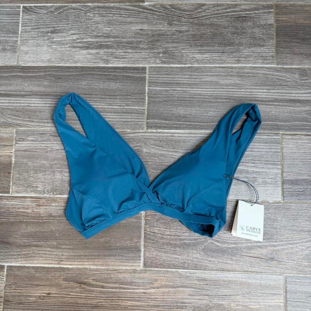 Carve Designs blue bikini top size XL NWTs